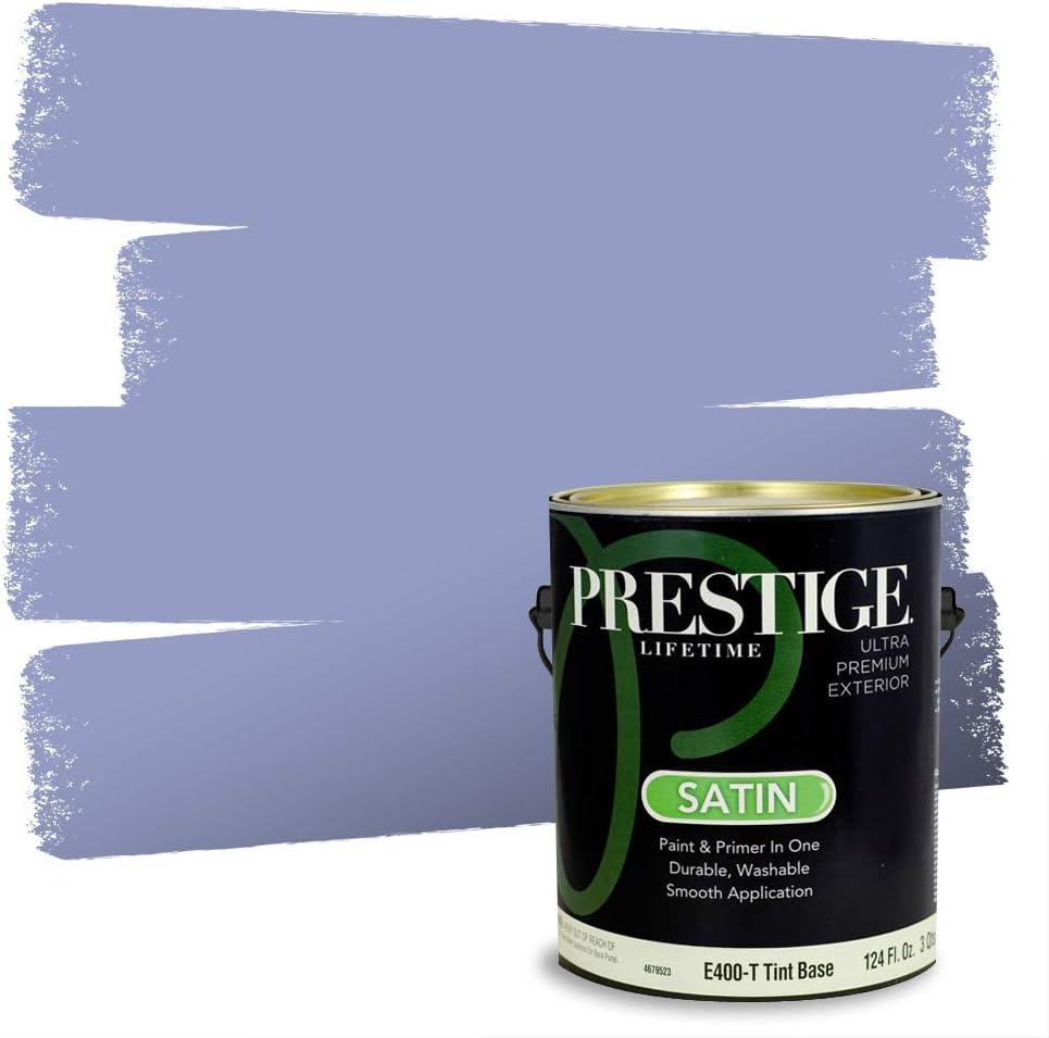 imagePRESTIGE Paints Exterior Paint and Primer In One 1Gallon Satin Comparable Match of Benjamin Moore Little Falls1419BMPCM