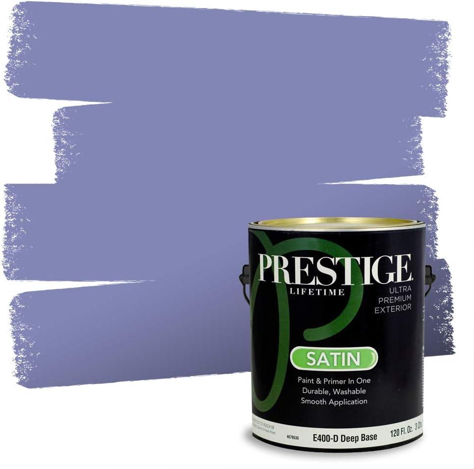 imagePRESTIGE Paints Exterior Paint and Primer In One 1Gallon Satin Comparable Match of Benjamin Moore Little Falls1420BMPCM