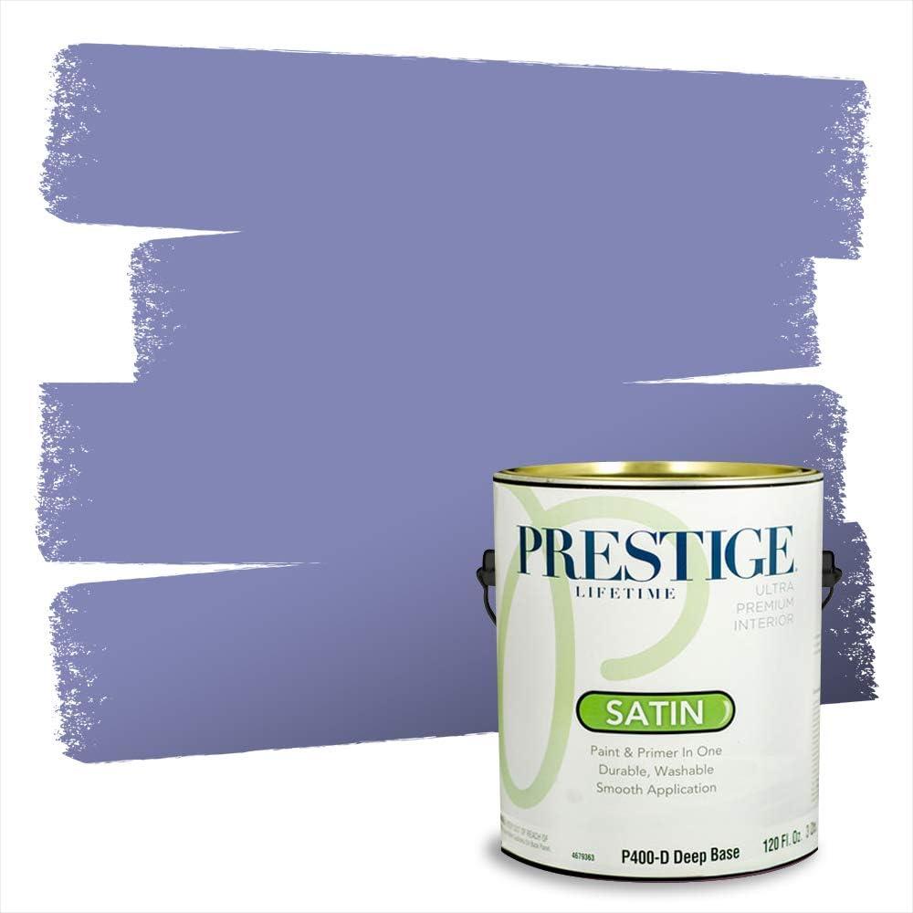 imagePRESTIGE Paints Exterior Paint and Primer In One 1Gallon Satin Comparable Match of Benjamin Moore Little Falls1420BMPCM