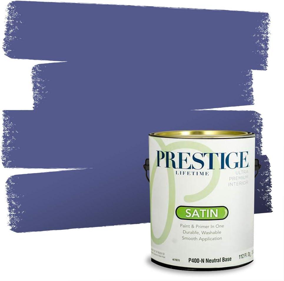 imagePRESTIGE Paints Exterior Paint and Primer In One 1Gallon Satin Comparable Match of Benjamin Moore Little Falls1421BMPCM