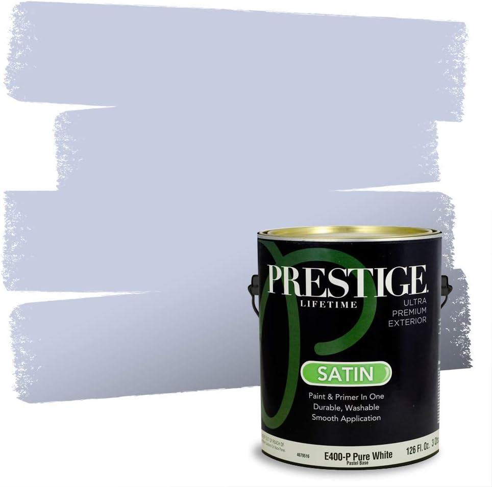 imagePRESTIGE Paints Exterior Paint and Primer In One 1Gallon Satin Comparable Match of Benjamin Moore Little Falls1430BMPCM