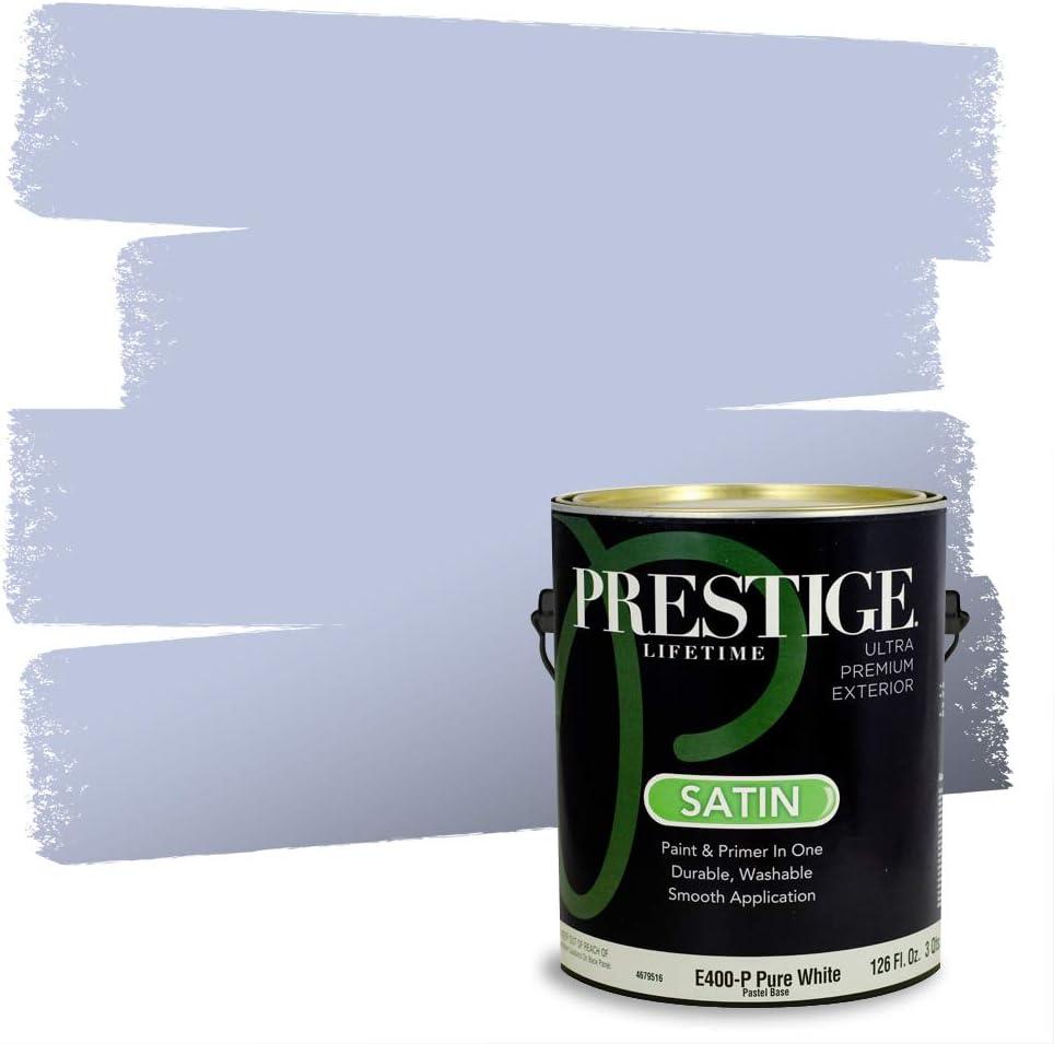 imagePRESTIGE Paints Exterior Paint and Primer In One 1Gallon Satin Comparable Match of Benjamin Moore Little Falls1431BMPCM