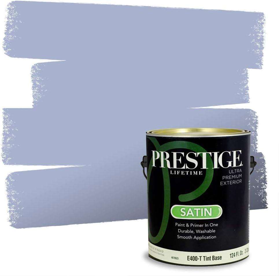 imagePRESTIGE Paints Exterior Paint and Primer In One 1Gallon Satin Comparable Match of Benjamin Moore Little Falls1432BMPCM