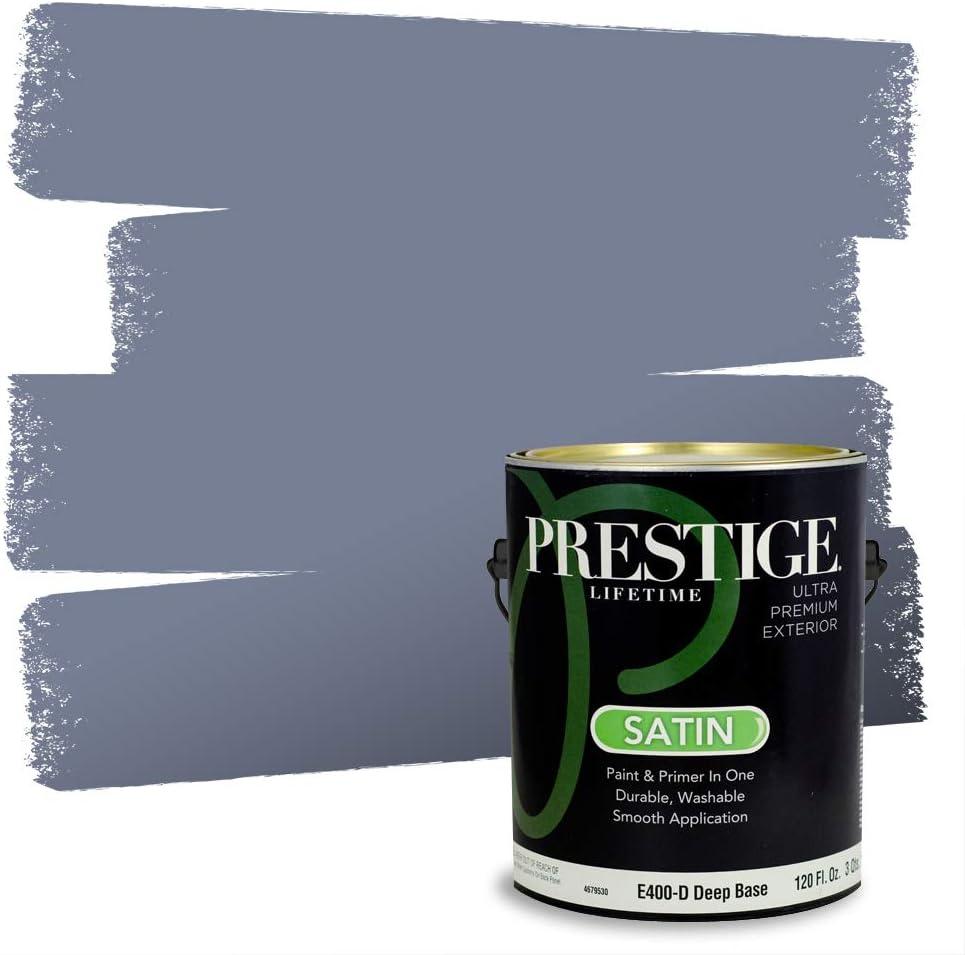 imagePRESTIGE Paints Exterior Paint and Primer In One 1Gallon Satin Comparable Match of Benjamin Moore Little Falls1434BMPCM