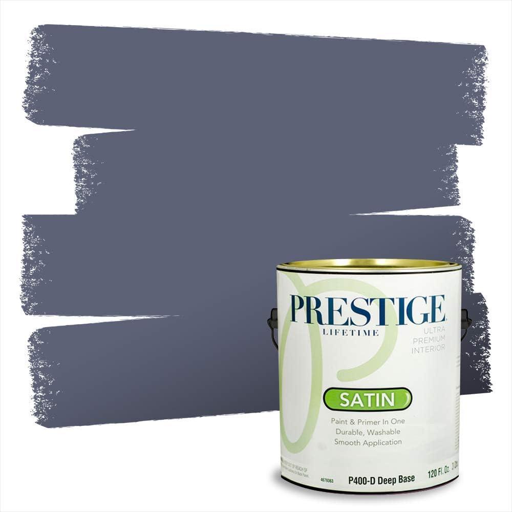 imagePRESTIGE Paints Exterior Paint and Primer In One 1Gallon Satin Comparable Match of Benjamin Moore Little Falls1435BMPCM