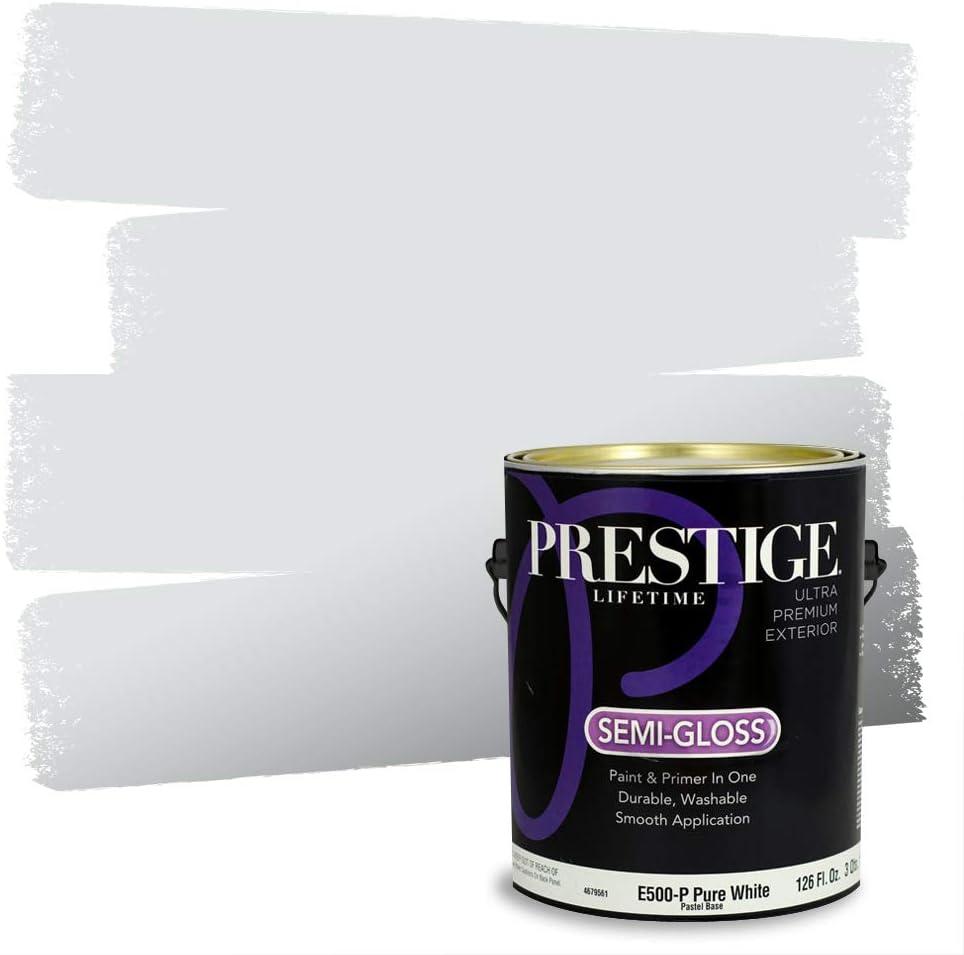 imagePRESTIGE Paints Exterior Paint and Primer In One 1Gallon Satin Comparable Match of Benjamin Moore Little Falls1436BMPCM
