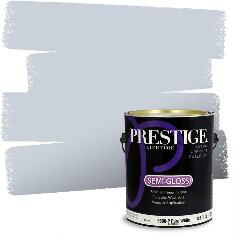 imagePRESTIGE Paints Exterior Paint and Primer In One 1Gallon Satin Comparable Match of Benjamin Moore Little Falls1437BMPCM