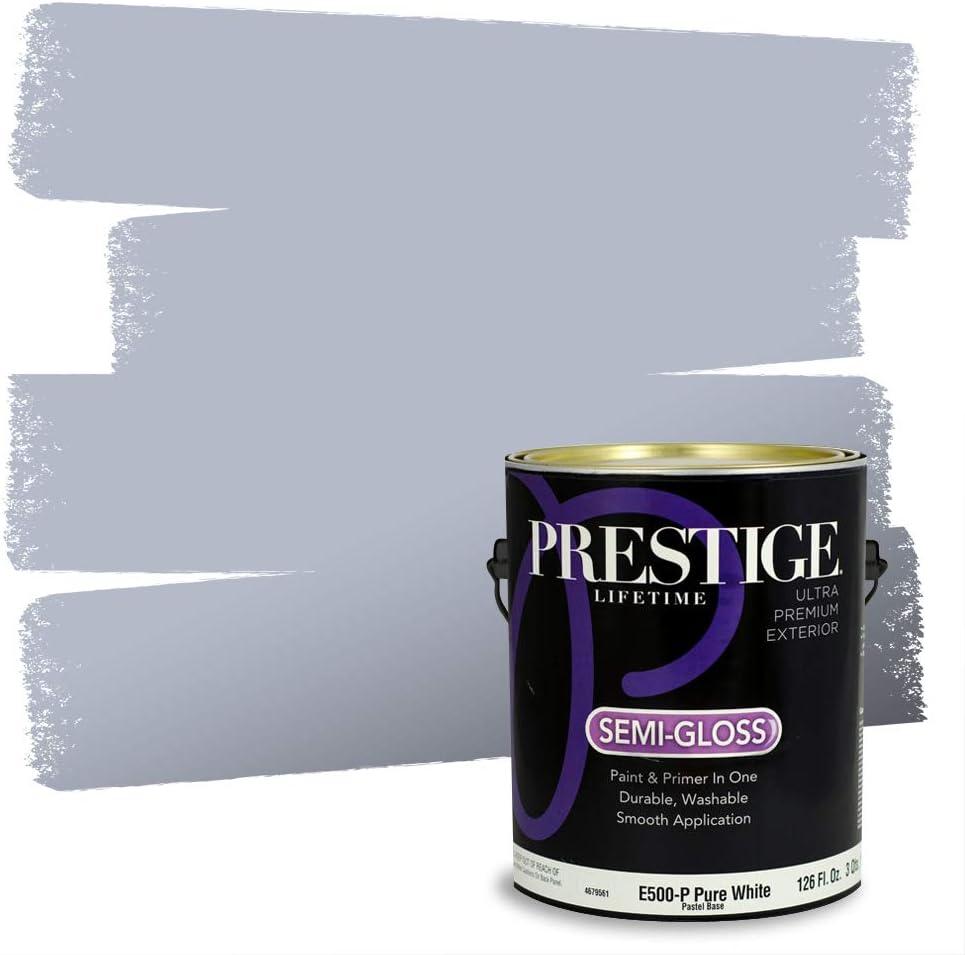 imagePRESTIGE Paints Exterior Paint and Primer In One 1Gallon Satin Comparable Match of Benjamin Moore Little Falls1438BMPCM