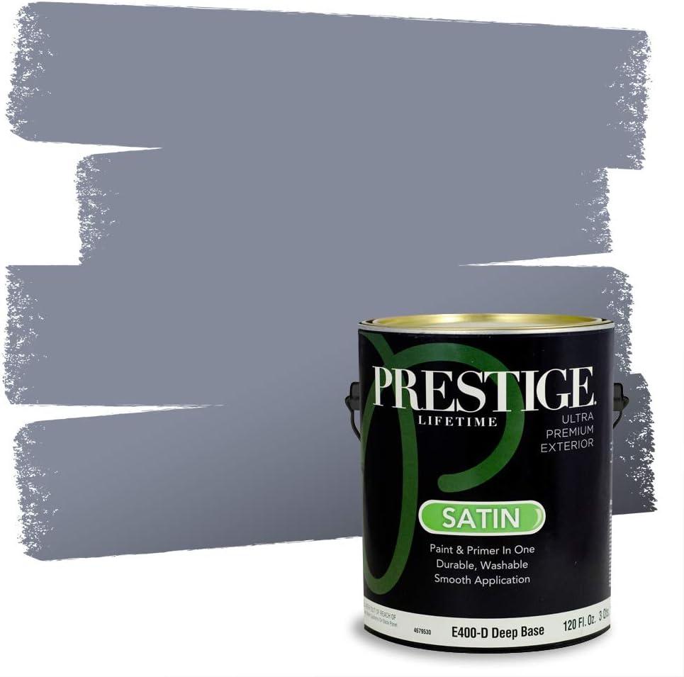 imagePRESTIGE Paints Exterior Paint and Primer In One 1Gallon Satin Comparable Match of Benjamin Moore Little Falls1440BMPCM