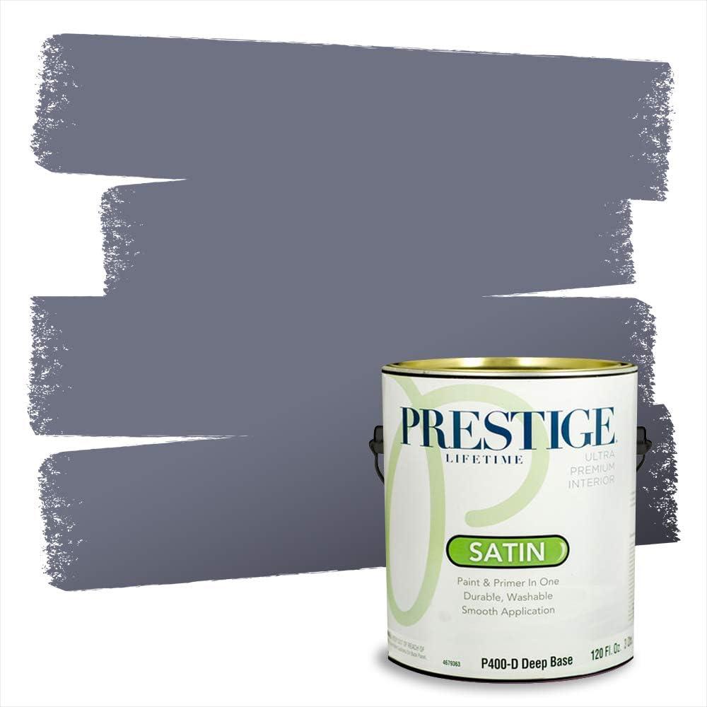 imagePRESTIGE Paints Exterior Paint and Primer In One 1Gallon Satin Comparable Match of Benjamin Moore Little Falls1441BMPCM