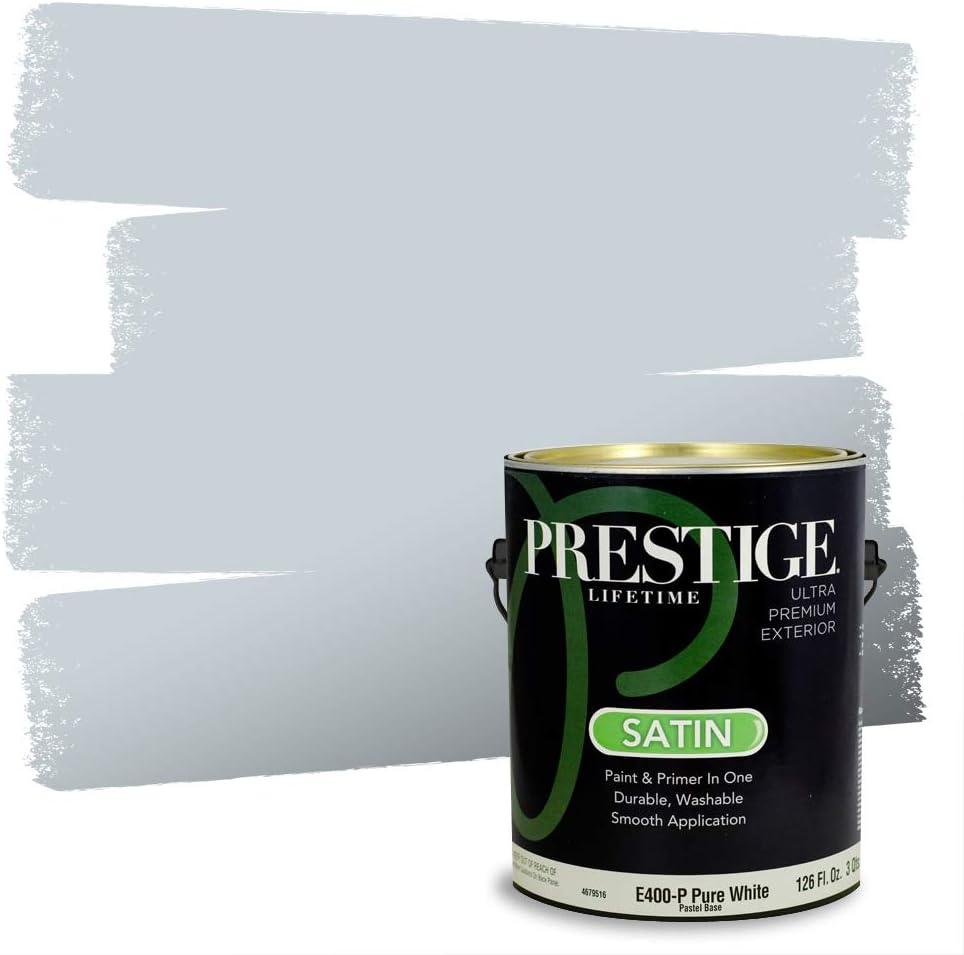 imagePRESTIGE Paints Exterior Paint and Primer In One 1Gallon Satin Comparable Match of Benjamin Moore Little Falls1619BMPCM