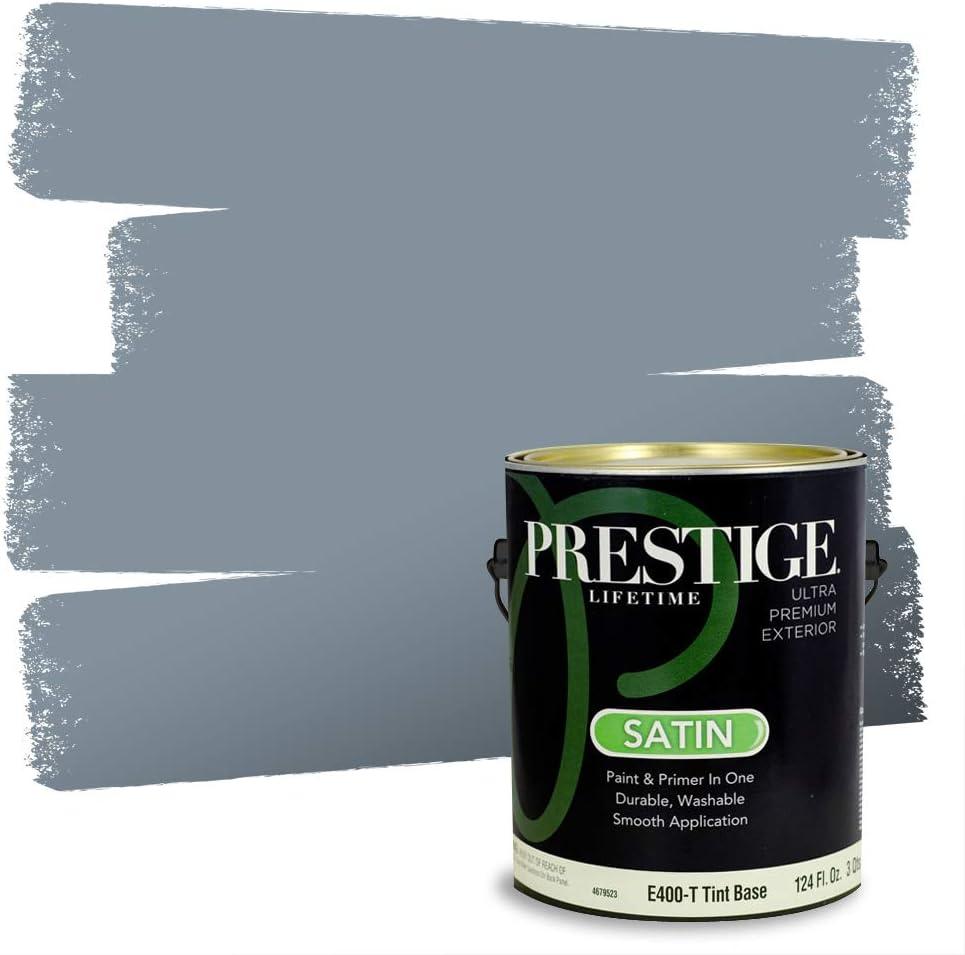 imagePRESTIGE Paints Exterior Paint and Primer In One 1Gallon Satin Comparable Match of Benjamin Moore Little Falls1622BMPCM