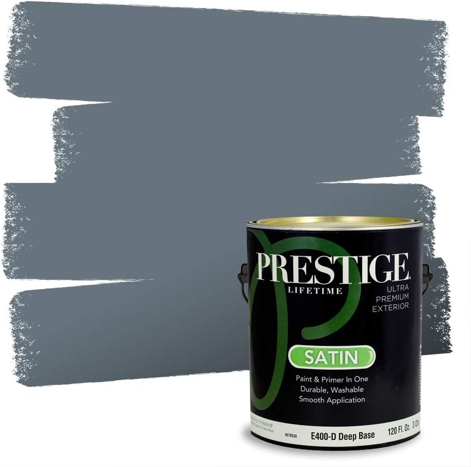 imagePRESTIGE Paints Exterior Paint and Primer In One 1Gallon Satin Comparable Match of Benjamin Moore Little Falls1623BMPCM