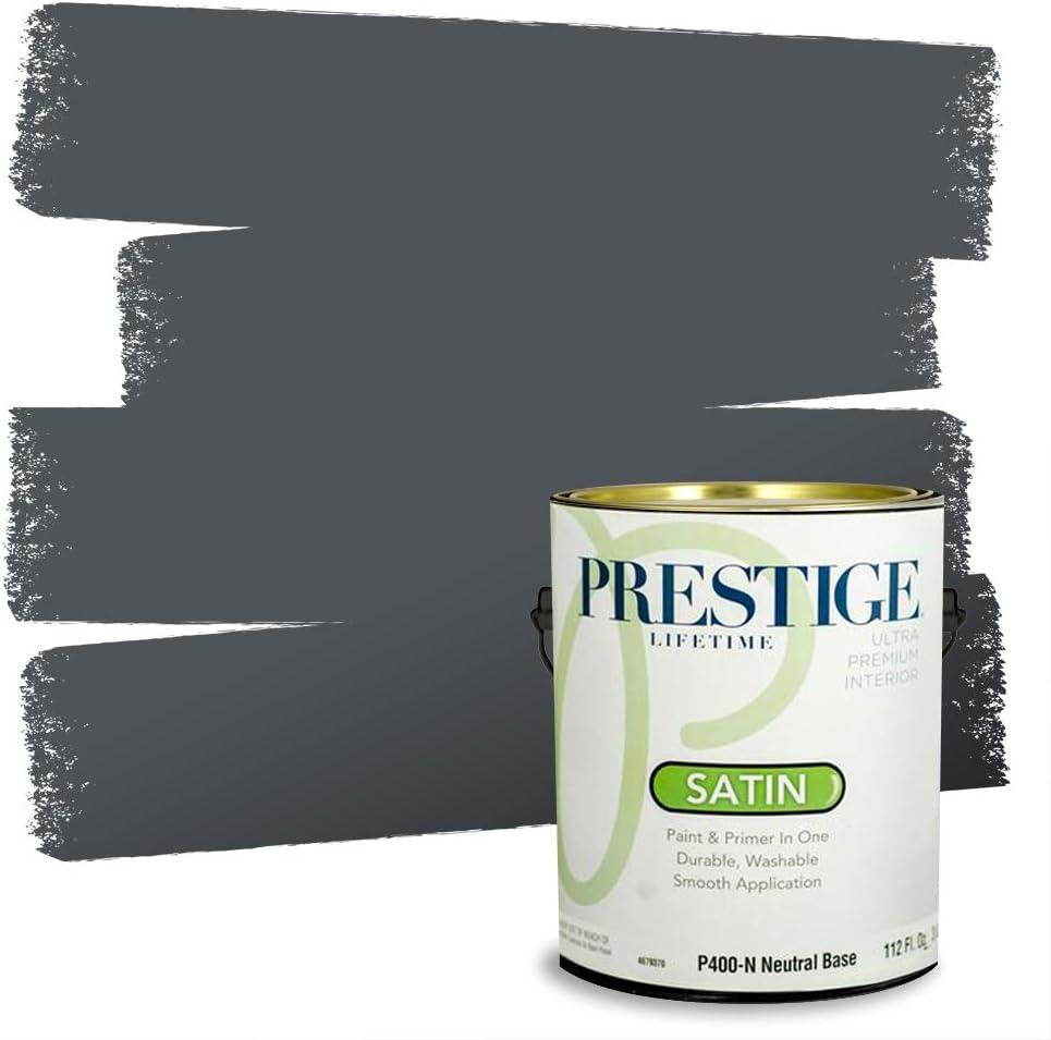 imagePRESTIGE Paints Exterior Paint and Primer In One 1Gallon Satin Comparable Match of Benjamin Moore Little Falls1624BMPCM