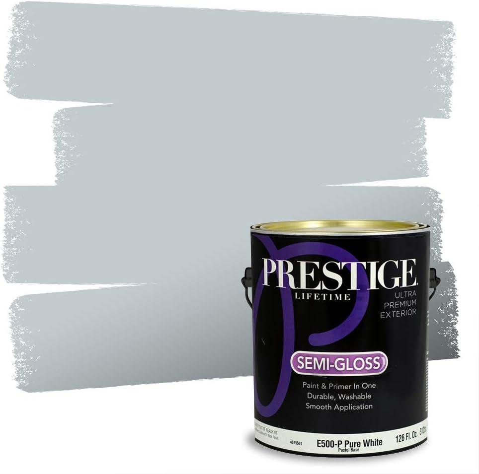 imagePRESTIGE Paints Exterior Paint and Primer In One 1Gallon Satin Comparable Match of Benjamin Moore Little Falls1626BMPCM
