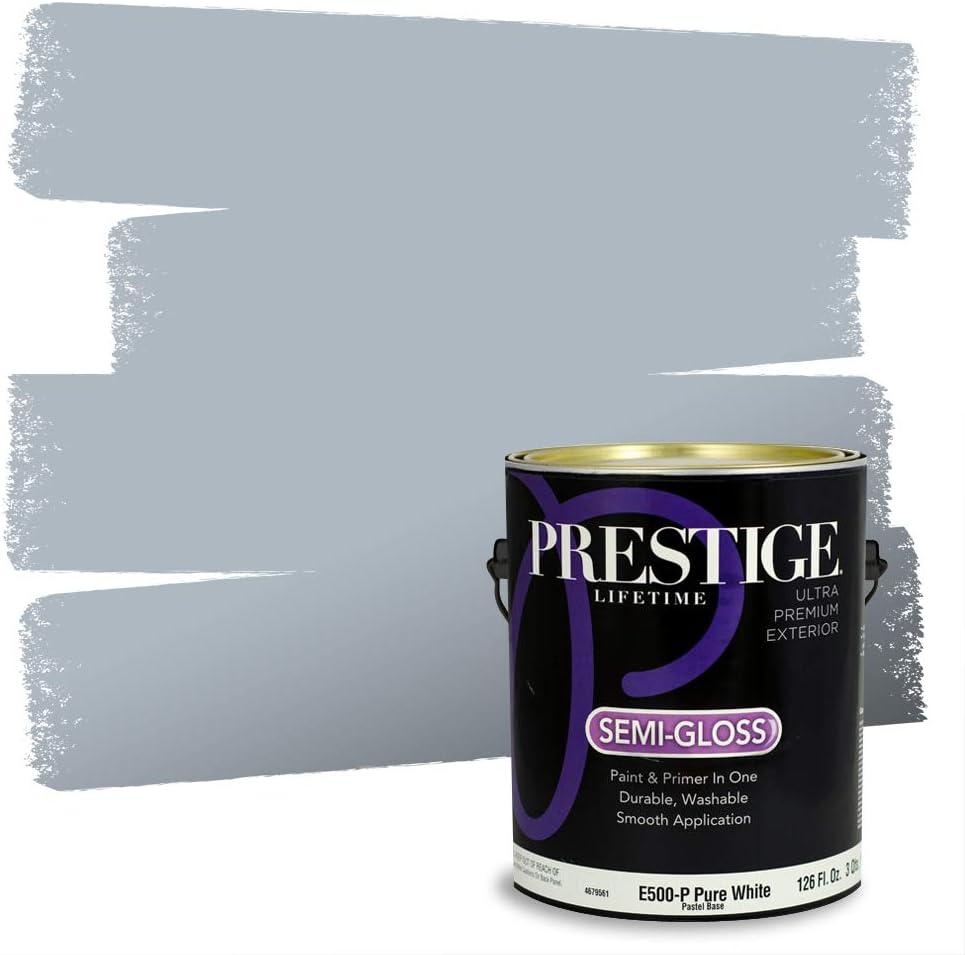 imagePRESTIGE Paints Exterior Paint and Primer In One 1Gallon Satin Comparable Match of Benjamin Moore Little Falls1627BMPCM