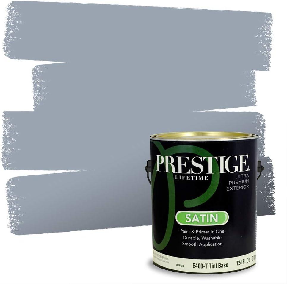 imagePRESTIGE Paints Exterior Paint and Primer In One 1Gallon Satin Comparable Match of Benjamin Moore Little Falls1628BMPCM