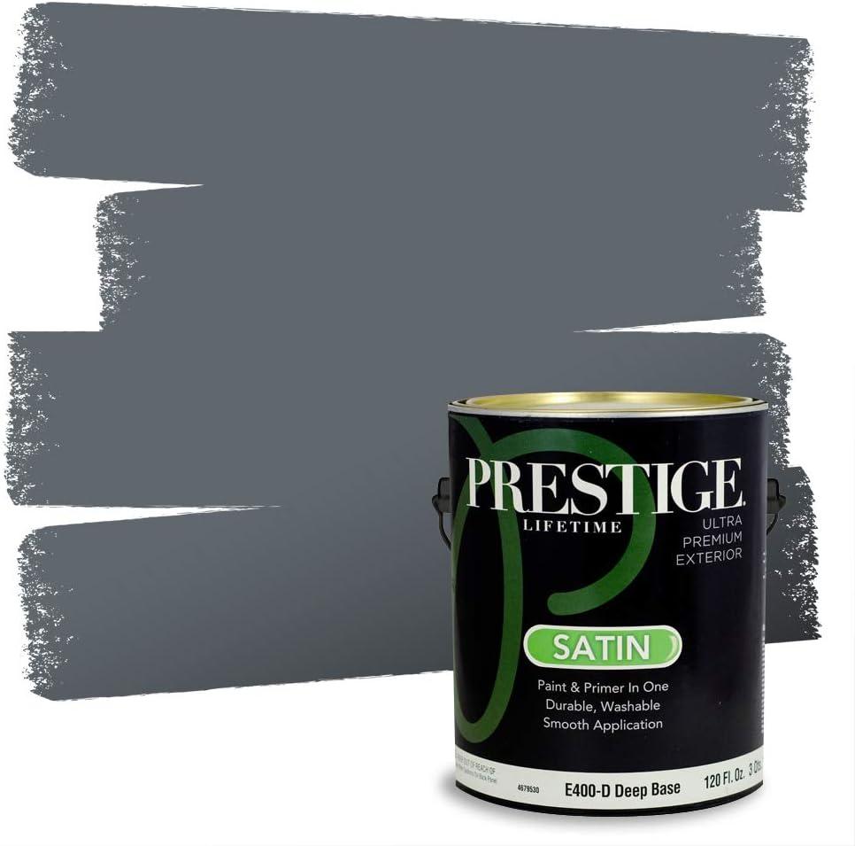 imagePRESTIGE Paints Exterior Paint and Primer In One 1Gallon Satin Comparable Match of Benjamin Moore Little Falls1630BMPCM