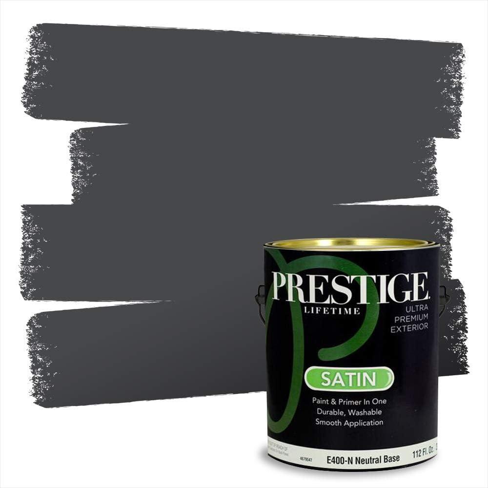 imagePRESTIGE Paints Exterior Paint and Primer In One 1Gallon Satin Comparable Match of Benjamin Moore Little Falls1631BMPCM