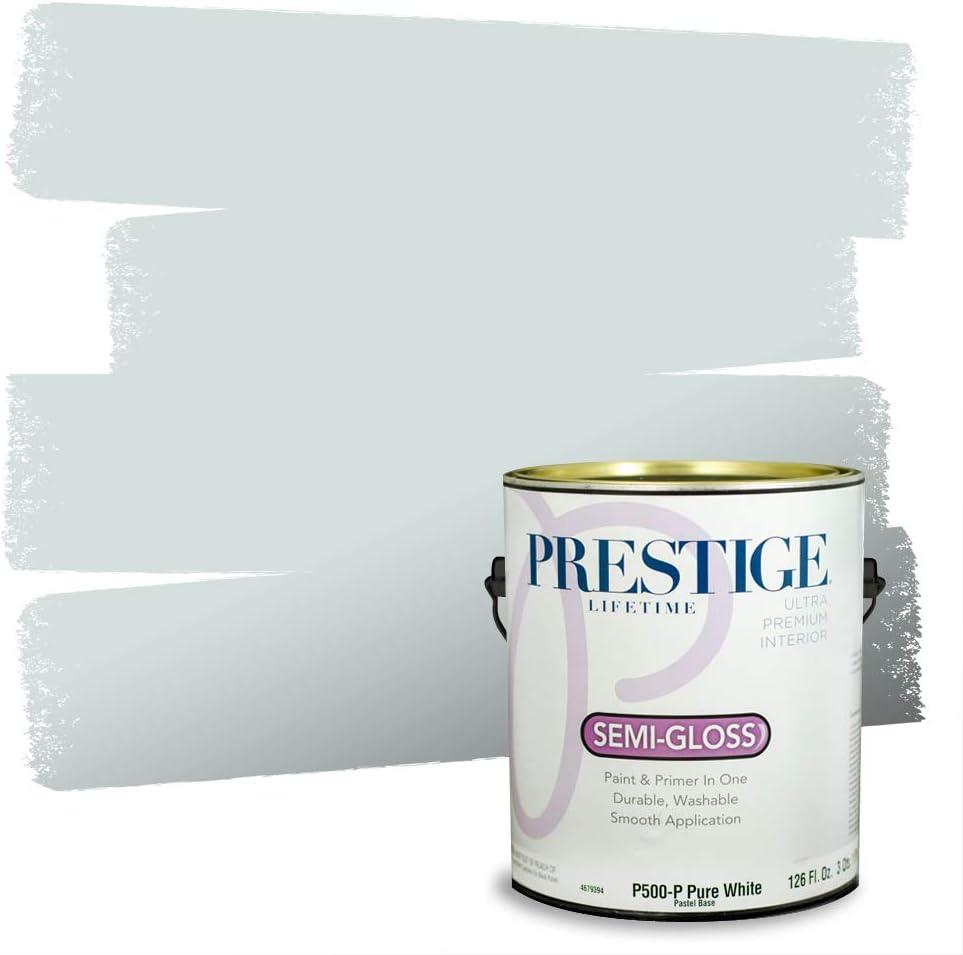 imagePRESTIGE Paints Exterior Paint and Primer In One 1Gallon Satin Comparable Match of Benjamin Moore Little Falls1632BMPCM