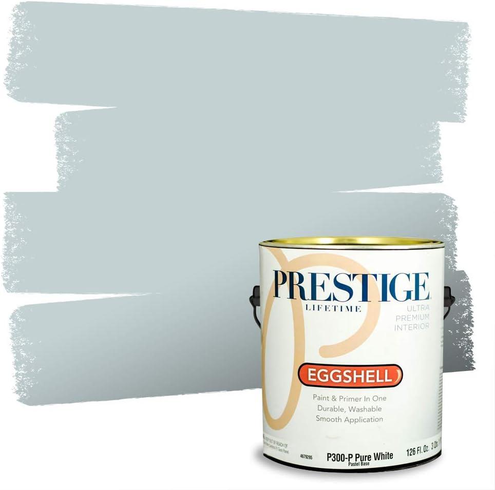 imagePRESTIGE Paints Exterior Paint and Primer In One 1Gallon Satin Comparable Match of Benjamin Moore Little Falls1633BMPCM