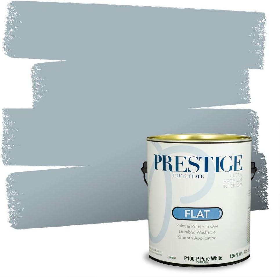 imagePRESTIGE Paints Exterior Paint and Primer In One 1Gallon Satin Comparable Match of Benjamin Moore Little Falls1634BMPCM