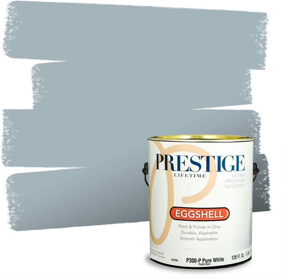imagePRESTIGE Paints Exterior Paint and Primer In One 1Gallon Satin Comparable Match of Benjamin Moore Little Falls1634BMPCM