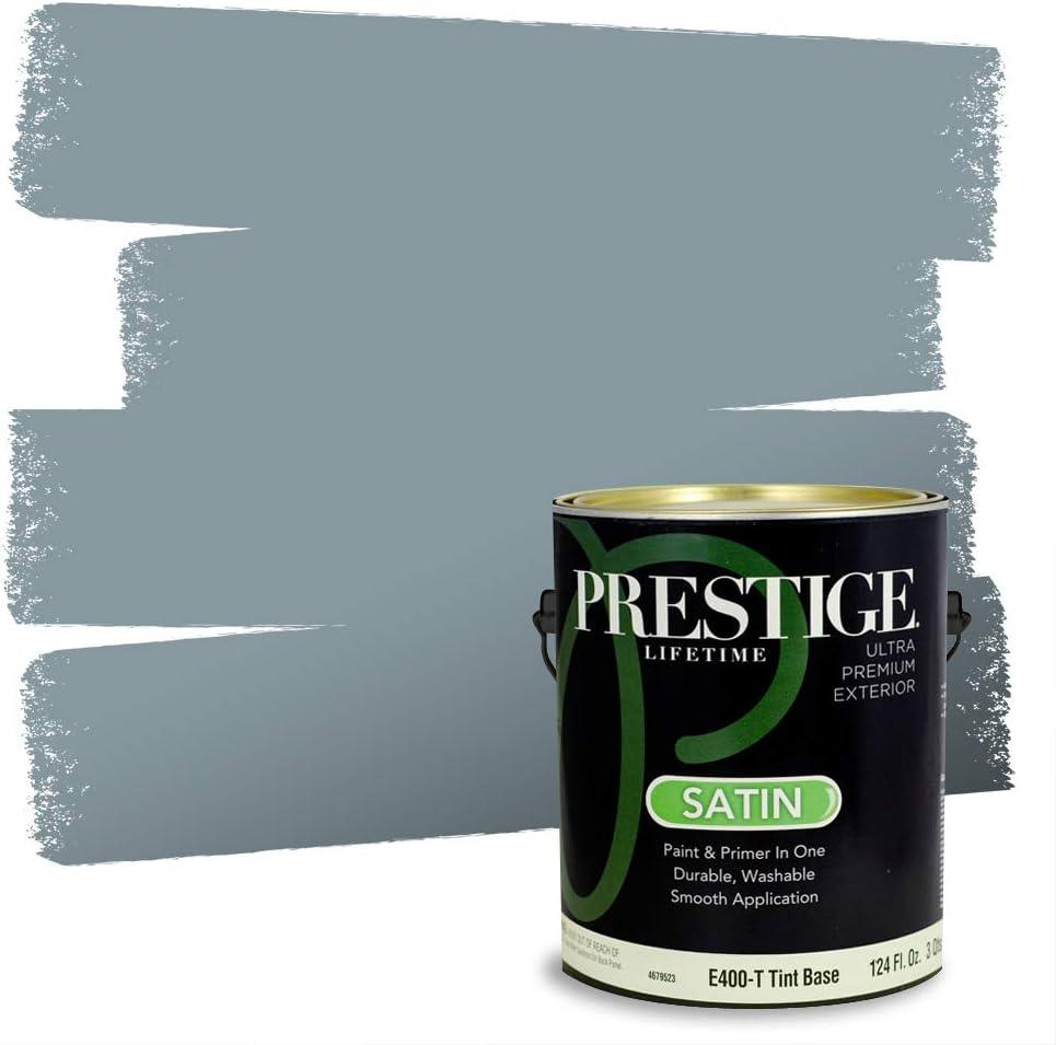 imagePRESTIGE Paints Exterior Paint and Primer In One 1Gallon Satin Comparable Match of Benjamin Moore Little Falls1635BMPCM