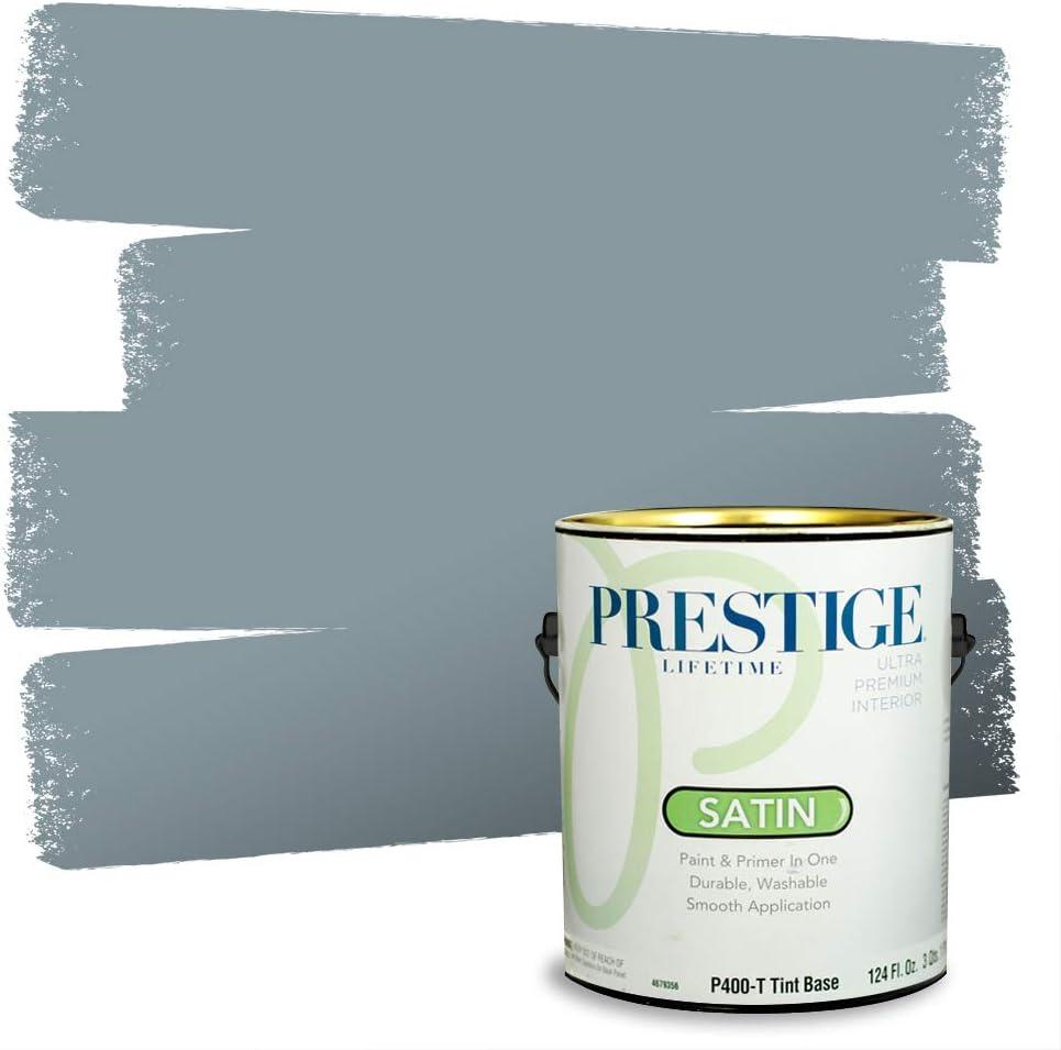 imagePRESTIGE Paints Exterior Paint and Primer In One 1Gallon Satin Comparable Match of Benjamin Moore Little Falls1635BMPCM