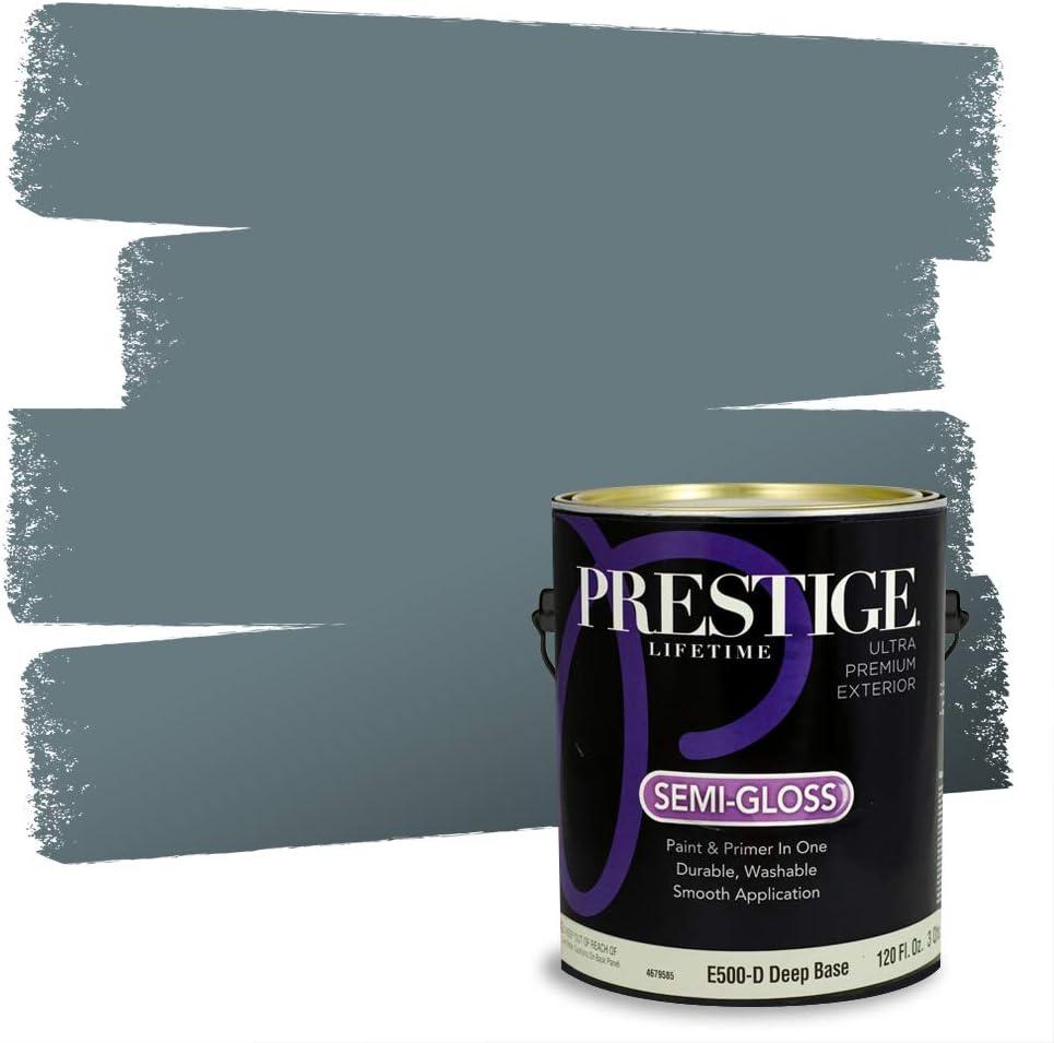 imagePRESTIGE Paints Exterior Paint and Primer In One 1Gallon Satin Comparable Match of Benjamin Moore Little Falls1636BMPCM
