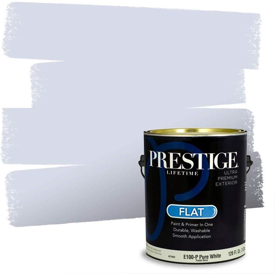 imagePRESTIGE Paints Exterior Paint and Primer In One 1Gallon Satin Comparable Match of Benjamin Moore Little Falls1416BMPCM