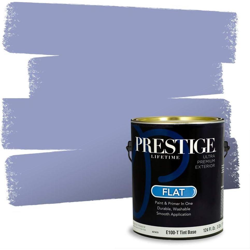 imagePRESTIGE Paints Exterior Paint and Primer In One 1Gallon Satin Comparable Match of Benjamin Moore Little Falls1419BMPCM