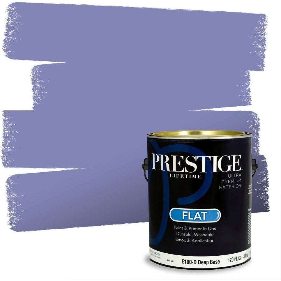 imagePRESTIGE Paints Exterior Paint and Primer In One 1Gallon Satin Comparable Match of Benjamin Moore Little Falls1420BMPCM
