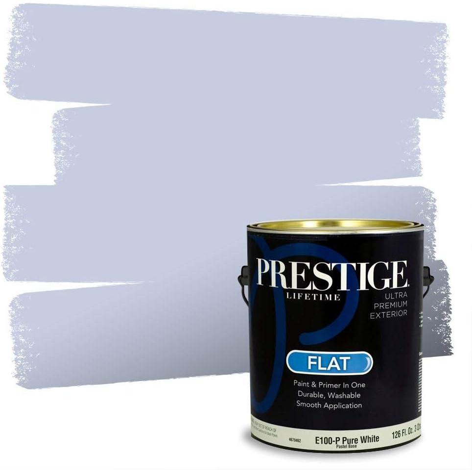 imagePRESTIGE Paints Exterior Paint and Primer In One 1Gallon Satin Comparable Match of Benjamin Moore Little Falls1430BMPCM