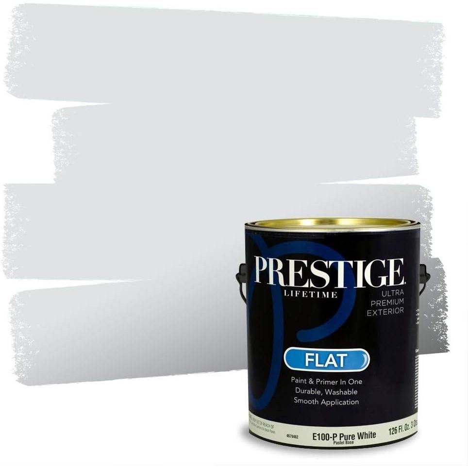 imagePRESTIGE Paints Exterior Paint and Primer In One 1Gallon Satin Comparable Match of Benjamin Moore Little Falls1436BMPCM