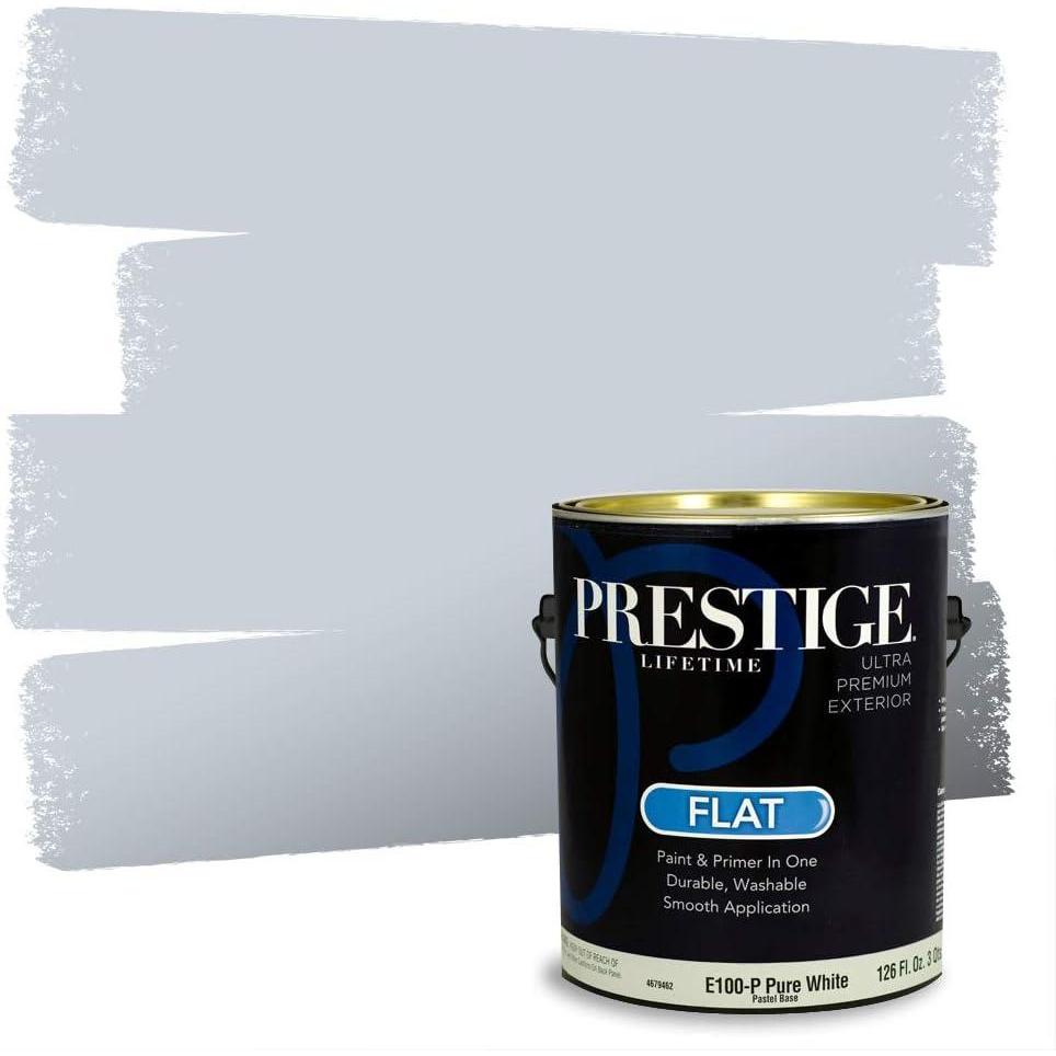 imagePRESTIGE Paints Exterior Paint and Primer In One 1Gallon Satin Comparable Match of Benjamin Moore Little Falls1437BMPCM