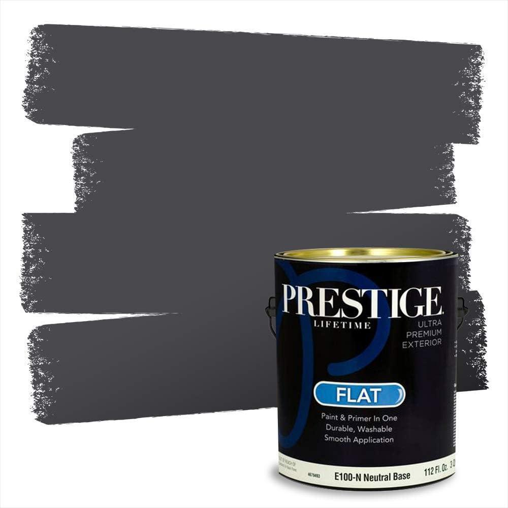 imagePRESTIGE Paints Exterior Paint and Primer In One 1Gallon Satin Comparable Match of Benjamin Moore Little Falls1442BMPCM