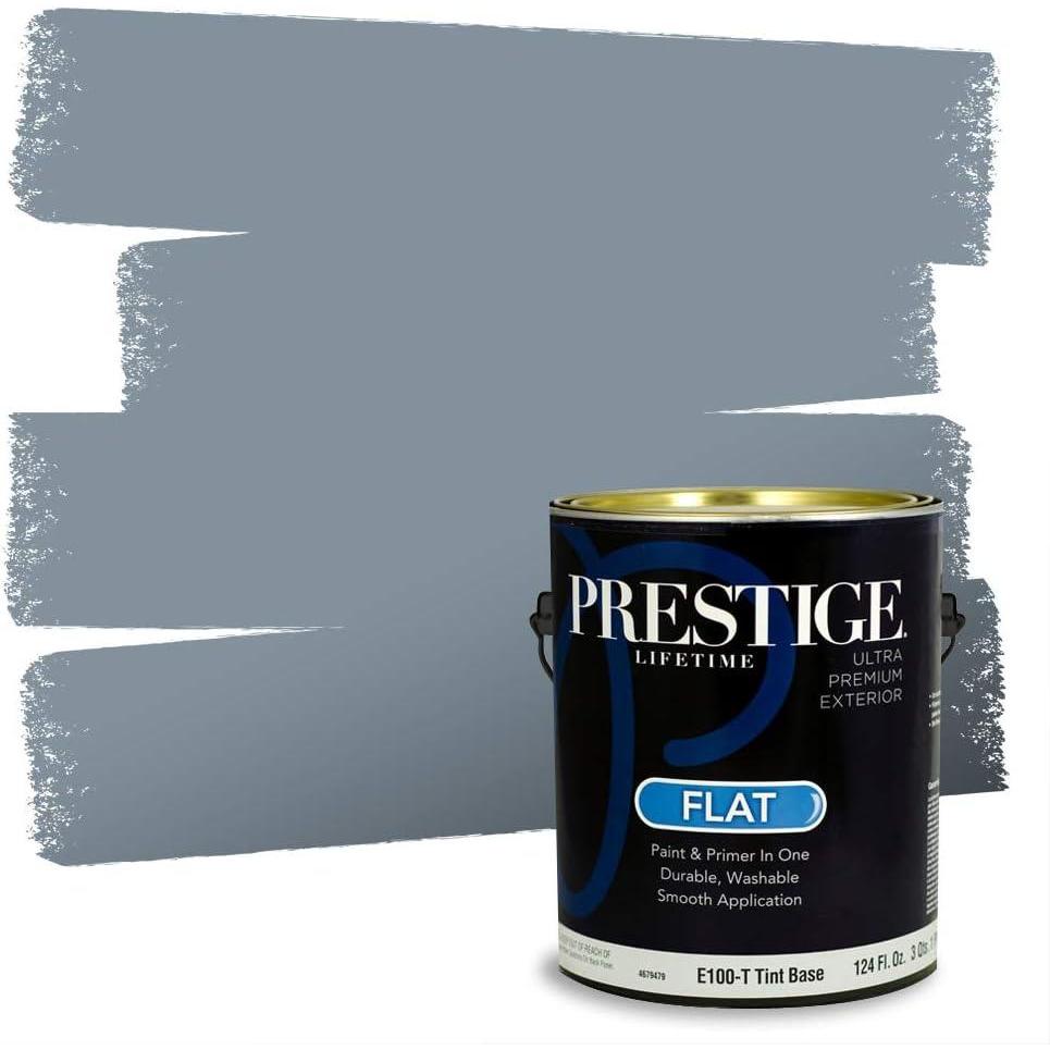 imagePRESTIGE Paints Exterior Paint and Primer In One 1Gallon Satin Comparable Match of Benjamin Moore Little Falls1622BMPCM
