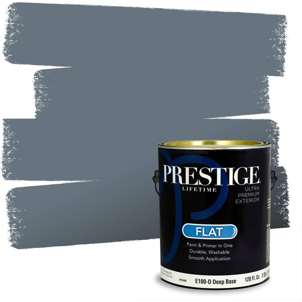 imagePRESTIGE Paints Exterior Paint and Primer In One 1Gallon Satin Comparable Match of Benjamin Moore Little Falls1623BMPCM