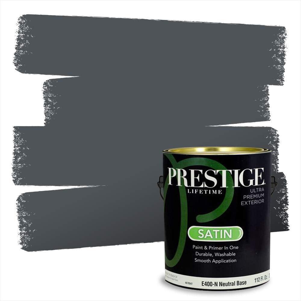 imagePRESTIGE Paints Exterior Paint and Primer In One 1Gallon Satin Comparable Match of Benjamin Moore Little Falls1624BMPCM