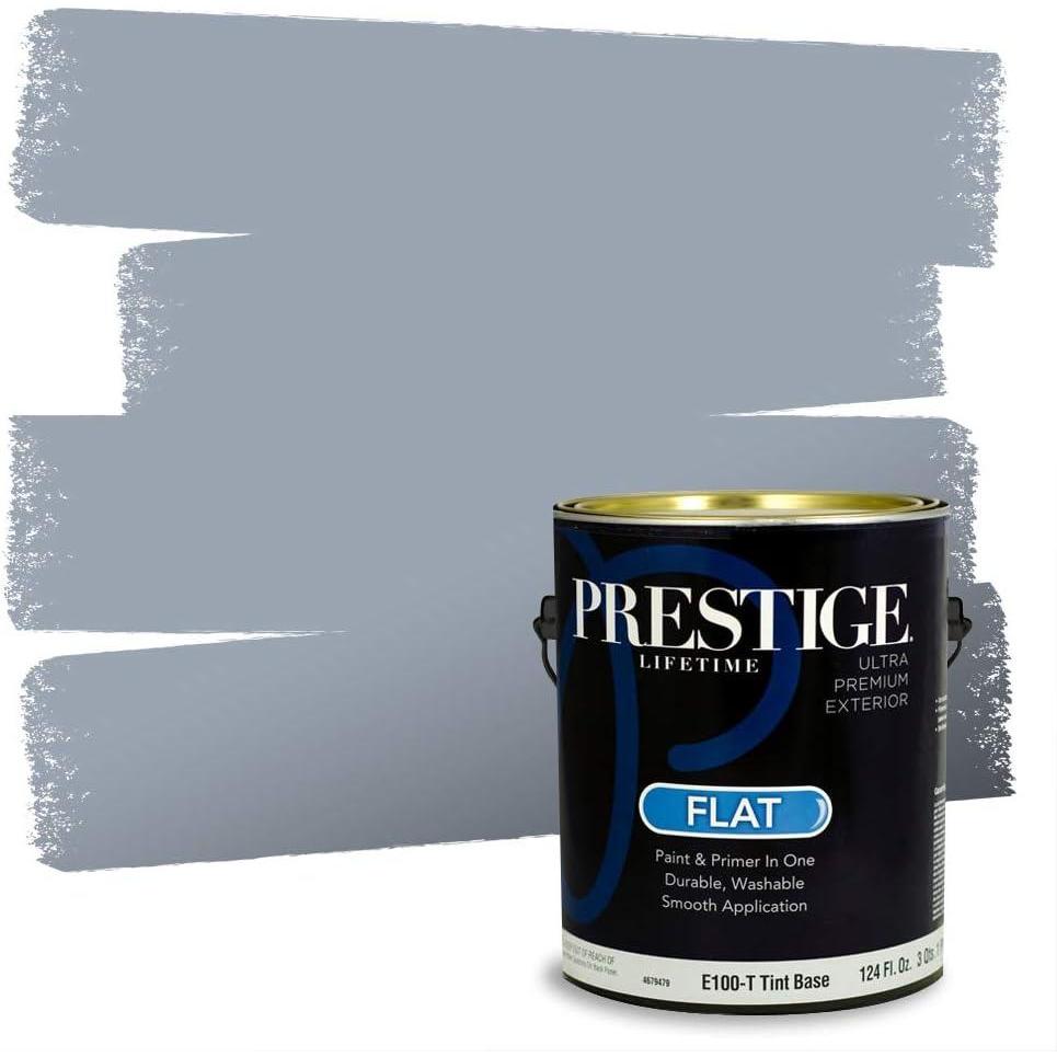 imagePRESTIGE Paints Exterior Paint and Primer In One 1Gallon Satin Comparable Match of Benjamin Moore Little Falls1628BMPCM