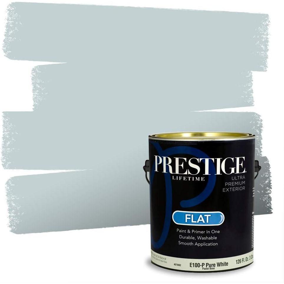 imagePRESTIGE Paints Exterior Paint and Primer In One 1Gallon Satin Comparable Match of Benjamin Moore Little Falls1633BMPCM
