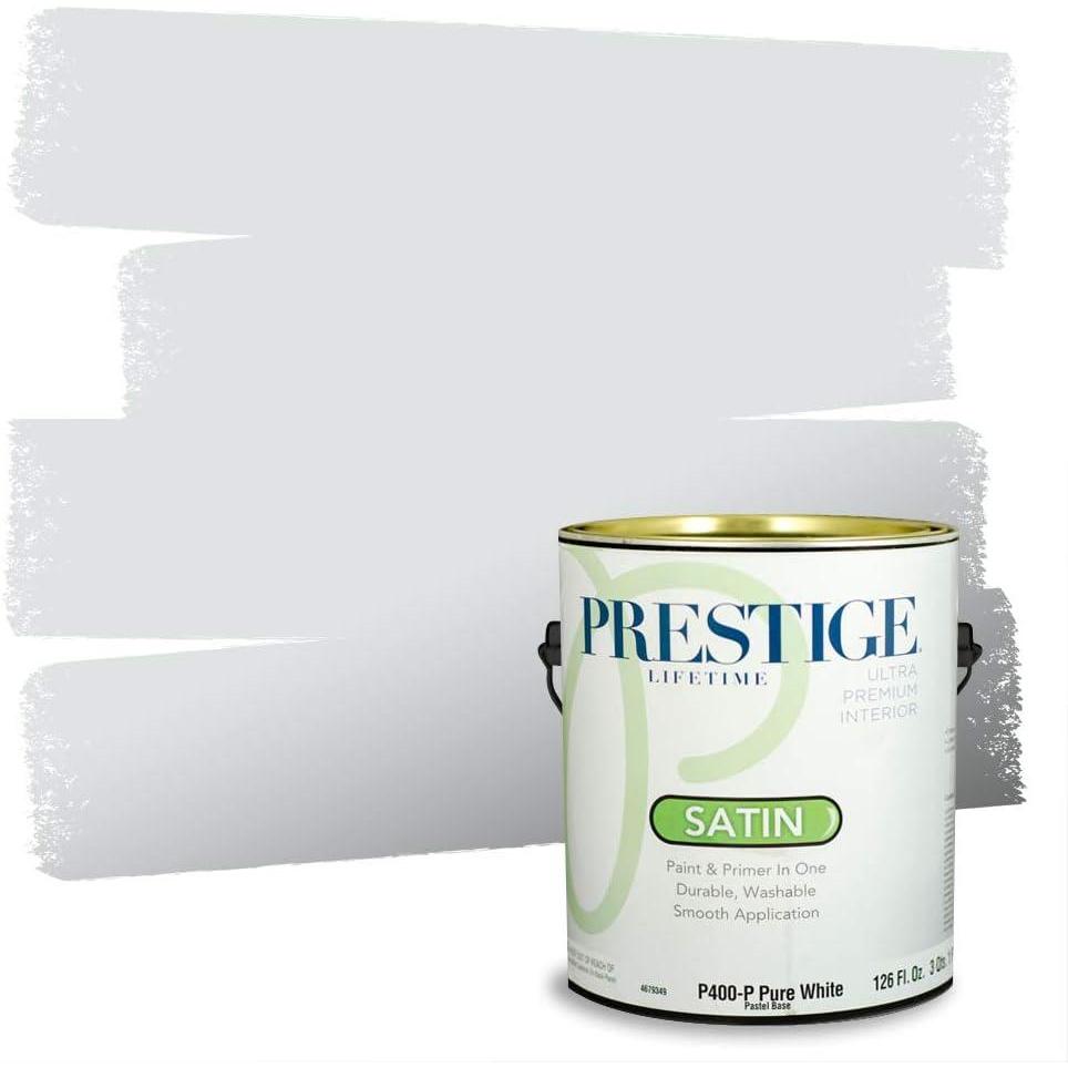 imagePRESTIGE Paints Exterior Paint and Primer In One 1Gallon Satin Comparable Match of Benjamin Moore Little FallsWhirlpool