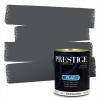 imagePRESTIGE Paints Exterior Paint and Primer In One 1Gallon Satin Comparable Match of Benjamin Moore Little FallsWestcott Navy