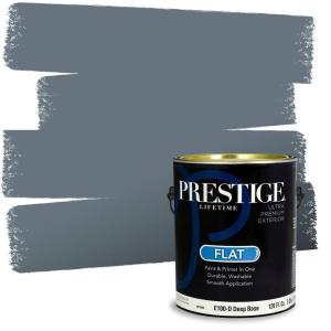 imagePRESTIGE Paints Exterior Paint and Primer In One 1Gallon Satin Comparable Match of Benjamin Moore Little Falls1623BMPCM