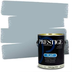 imagePRESTIGE Paints Exterior Paint and Primer In One 1Gallon Satin Comparable Match of Benjamin Moore Little Falls1634BMPCM