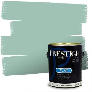 imagePRESTIGE Paints Interior Paint and Primer In One 1Gallon Eggshell Comparable Match of Benjamin Moore Oceanic Teal640BMPCM