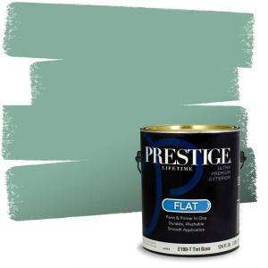imagePRESTIGE Paints Interior Paint and Primer In One 1Gallon Eggshell Comparable Match of Benjamin Moore Oceanic Teal641BMPCM