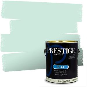 imagePRESTIGE Paints Interior Paint and Primer In One 1Gallon Eggshell Comparable Match of Benjamin Moore Oceanic Teal645BMPCM
