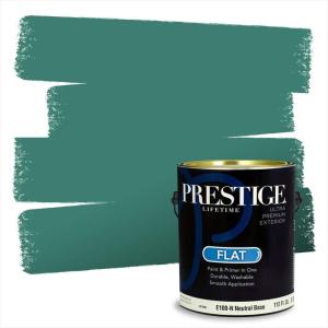 imagePRESTIGE Paints Interior Paint and Primer In One 1Gallon Eggshell Comparable Match of Benjamin Moore Oceanic Teal650BMPCM